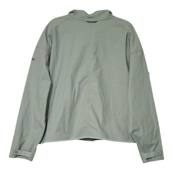 Columbia Womens Sage Lake Windbreaker Jacket XL New Ripstop Canvas Cargo Green - Picture 3 of 8